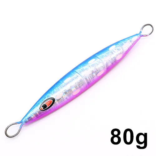 80g-Blue Casfun Janpanes медленный джиг 1 шт. 60 г 80 г 110 г 160 г 200 г рыболовные Джиги соленой воды джиг приманка Джеркбейт рыболовные приманки жесткие приманки - Цвет: 80g-Blue
