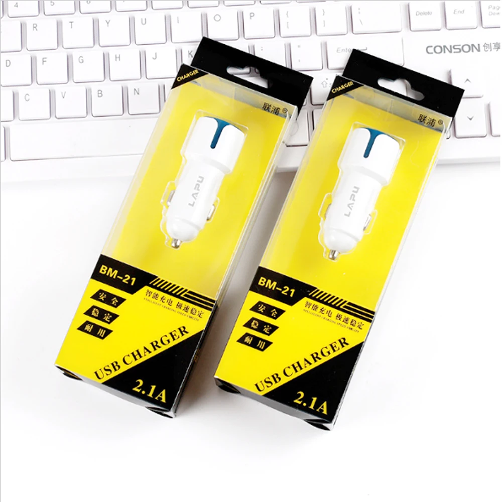 

10pcs USB Fast Car Charger for iPh Mobile Phone Dual USB Car Phone Charger Adapter for Android
