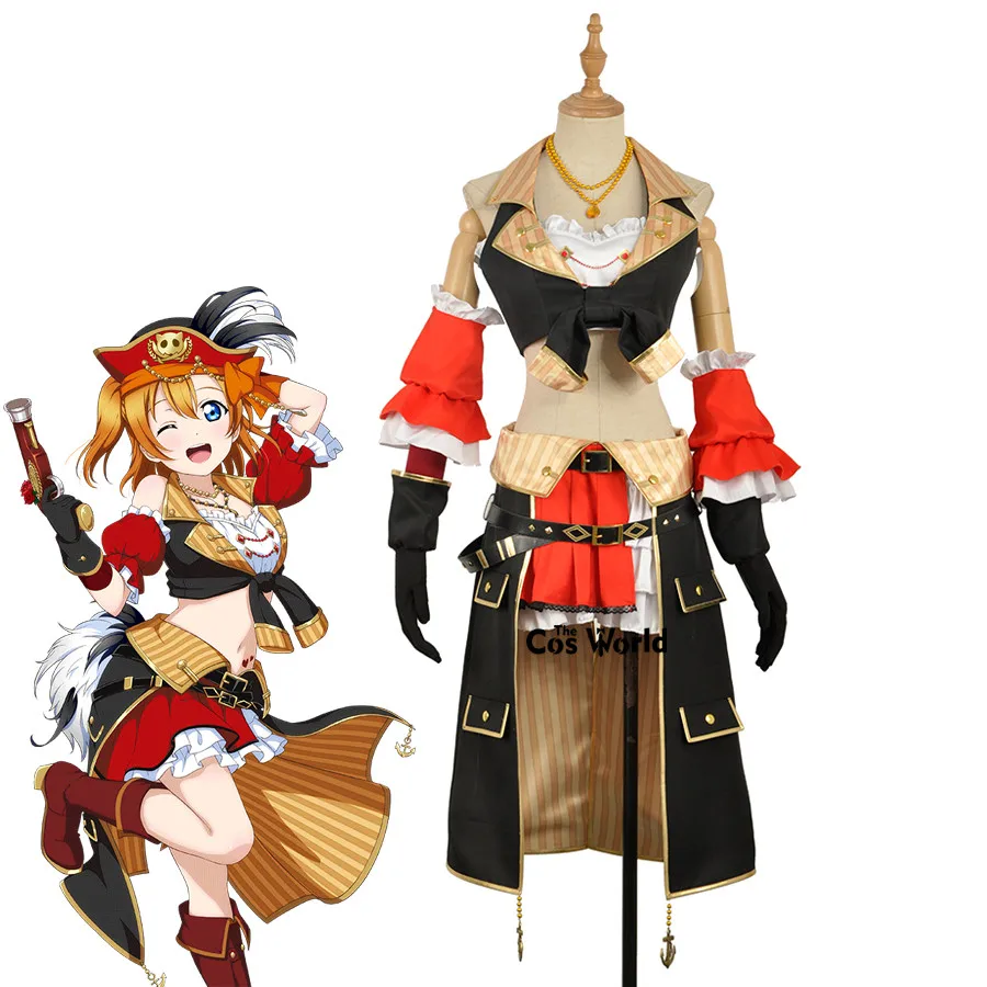 Love Live School Idol Project Kousaka Honoka топ без рукавов с морским пиратством жилет платье фартук