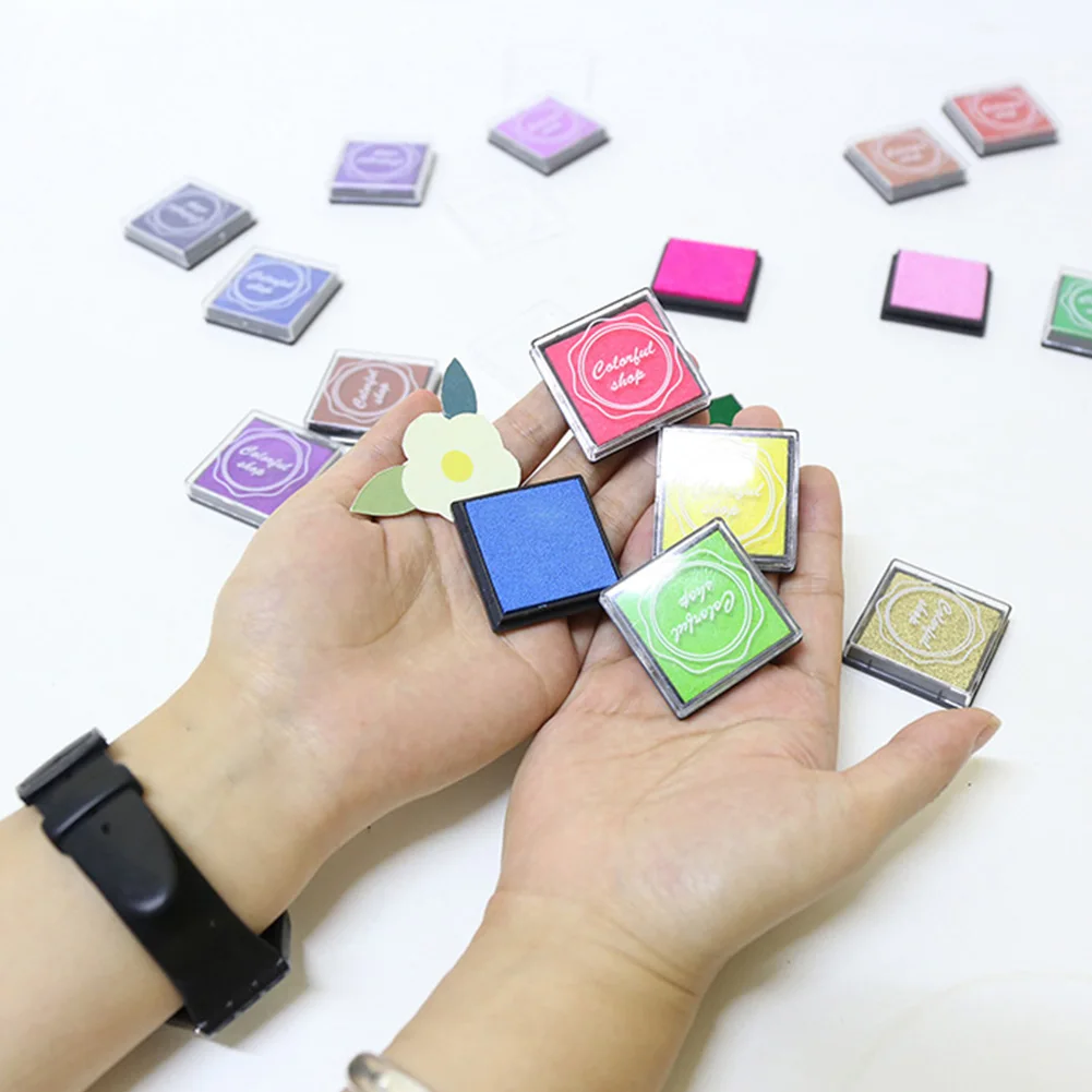 20 Цвета творческий DIY Craft палец чернила для печати прокладка резиновая марки