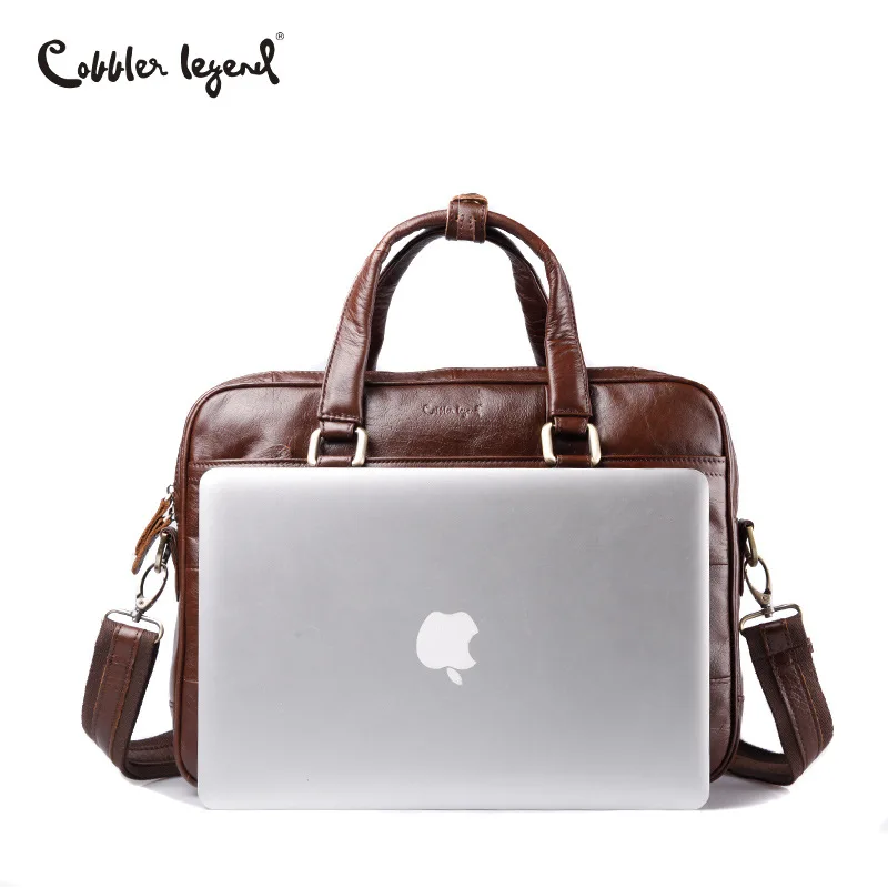 Cobbler Legend мужской портфель из натуральной кожи брендовый деловой для ноутбука