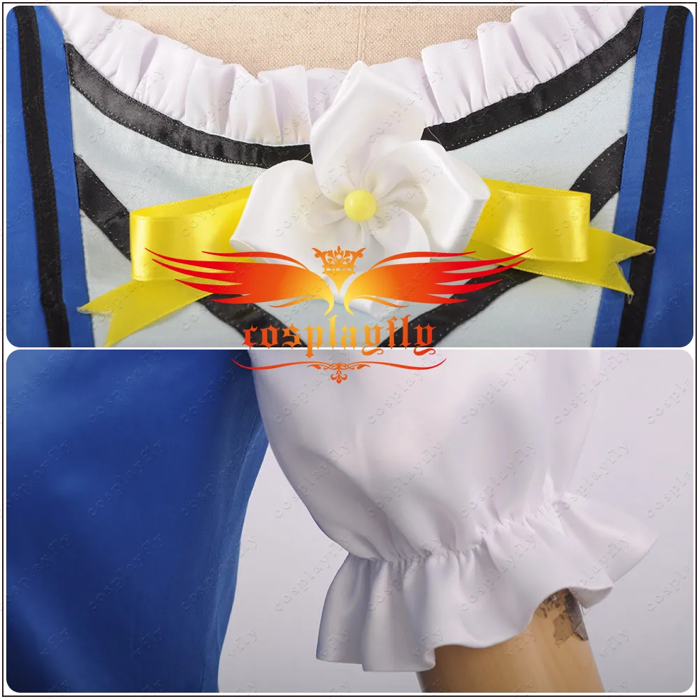 LoveLive! SunShine! akours Kunikida Hanamaru спортивный костюм для девочек на сцене синий + белый