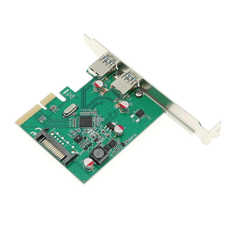 Двойной USB-C USB 3 1 Type-C PCI express Card pcie pci-e для типа адаптера SuperSpeed 10 Гбит/с | Компьютеры и