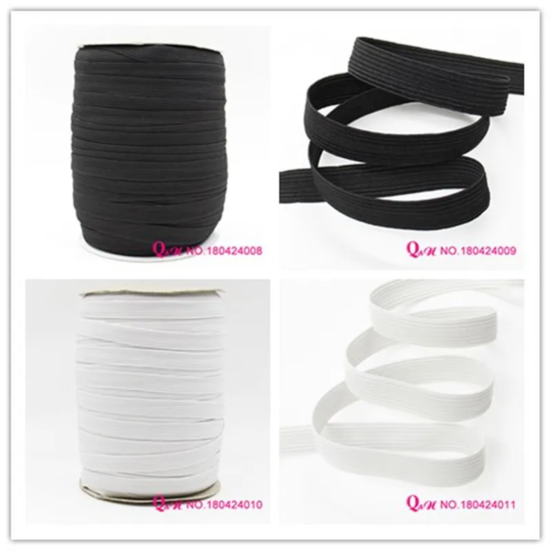 

Q&N 6mm 10mm 12mm elastic ,flat elastic rubber band for sewing,best latex,soft elastic,accessories,144yards/roll