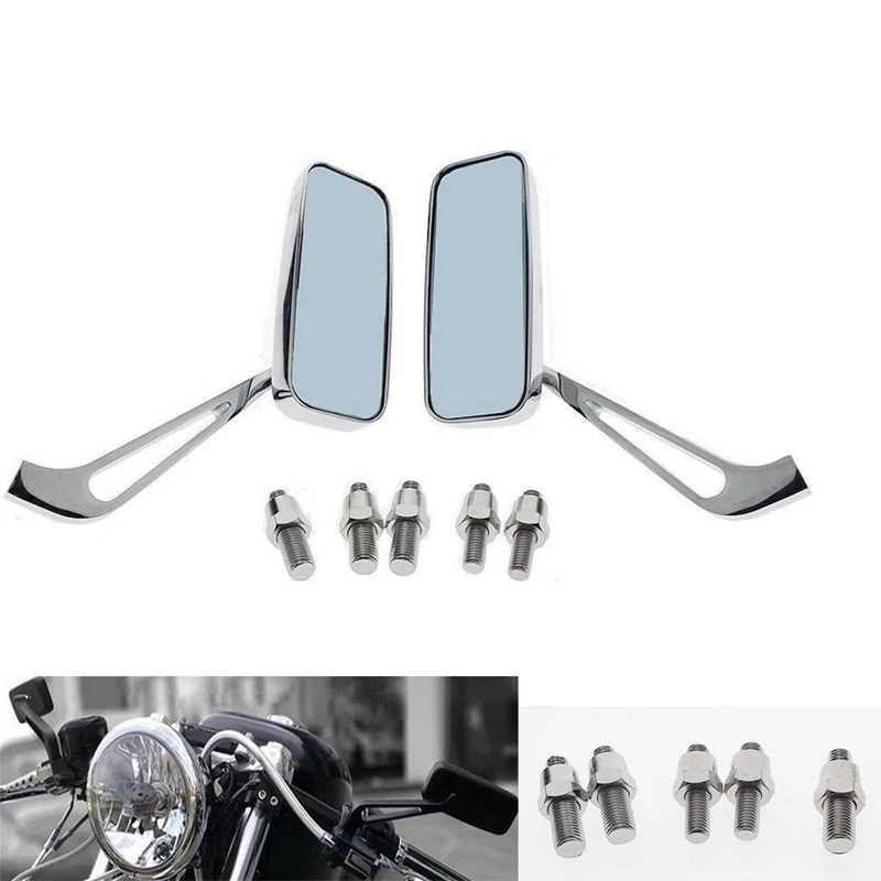 Зеркала заднего вида для мотоцикла с хром 8/10 мм Harley Honda Suzuki Yamaha|Зеркала и крышки| |