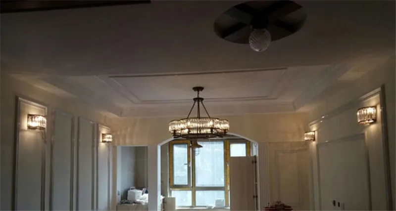 Современный хрустальный блеск настенный светильник винтажный матовый