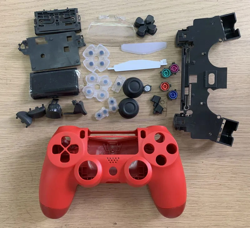 red Сделано в Китае запасной чехол Корпус для ps4 slim pro 4,0 jdm-040 беспроводной контроллер touch с света - Цвет: red