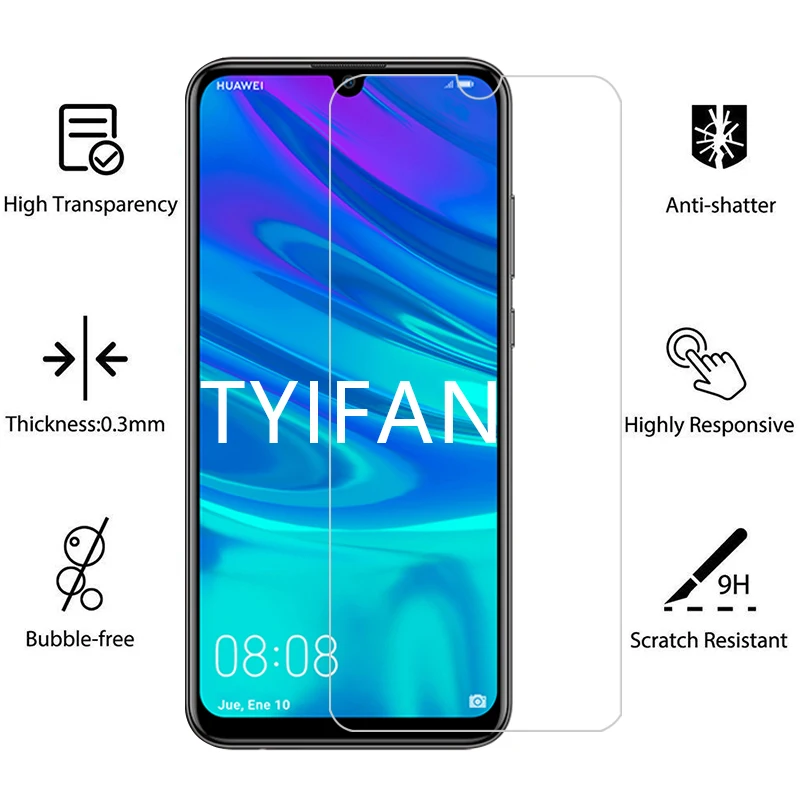 2 шт закаленное стекло для huawei p smart 2019 Защитная стеклянная пленка экрана на honor psmart