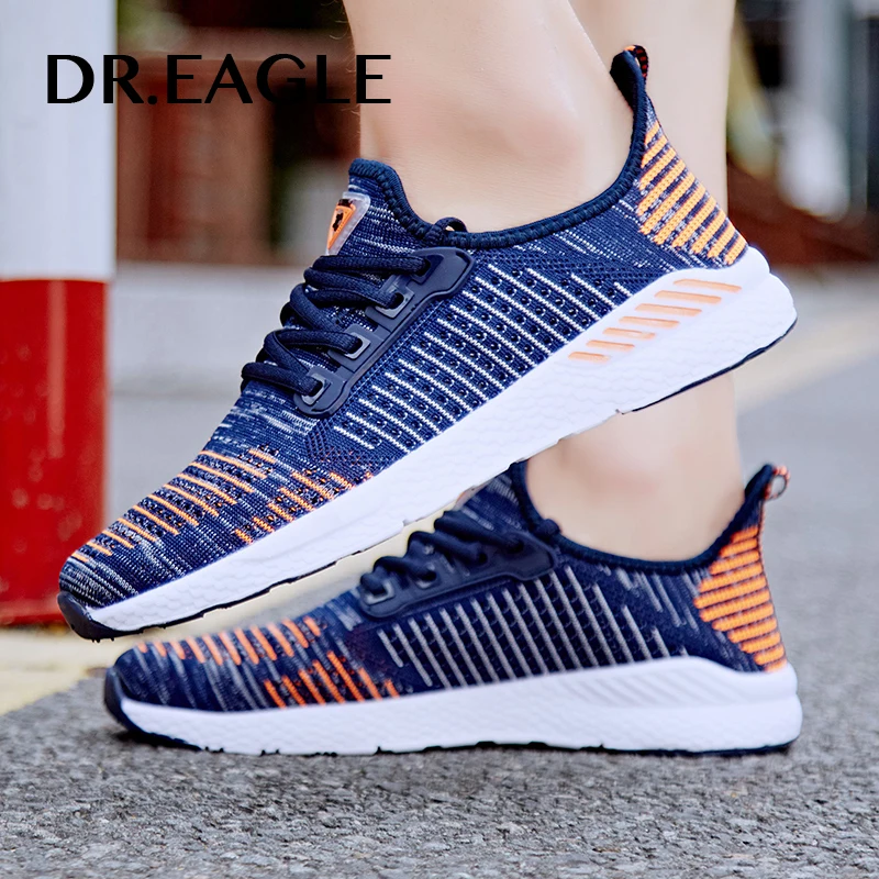 Мужские летающие кроссовки DR.EAGLE дышащие для бега мужская спортивная обувь
