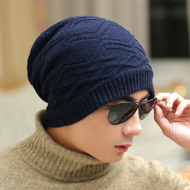 Мужская шапка шапочка s зимние шапки для мужчин вязаные однотонные любимые