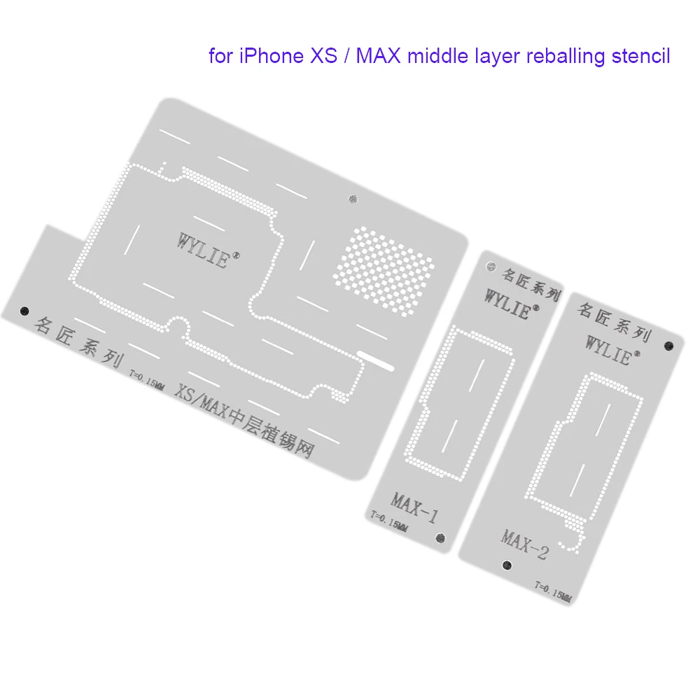 WYLIE Серебряный трафарет универсальная перепайка чипов для iPhone 5 6 7 8 X XS MAX XR IC