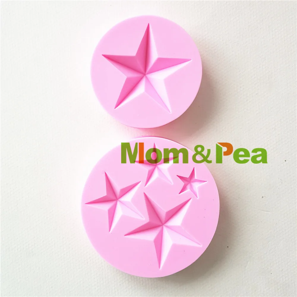 Mom &amp Pea 1377 Бесплатная доставка 4-звездочная силиконовая форма для украшения торта