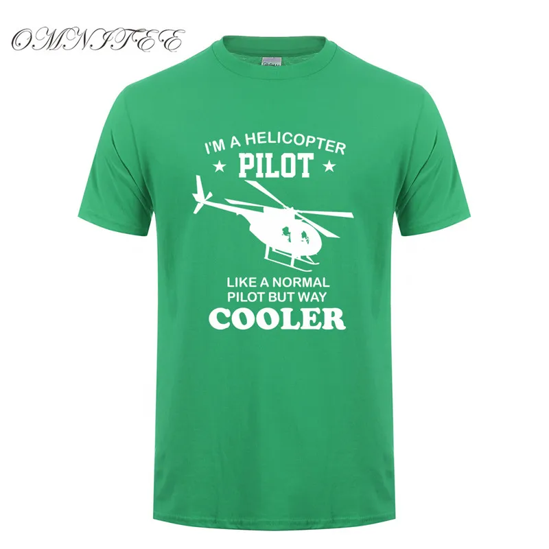 Omnitee, новинка, футболки с надписью I'm a Helicopter Pilot, мужские, забавные, круче, чем обычно, хлопковые, с коротким рукавом, вертолет, футболка, OT-742 - Цвет: as picture