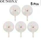 OUNONA 5 шт.упак. пластиковые настенные крючки, вешалка на присоске, крючки для пальто, ключей, вешалка для полотенец, настенные крючки, рельсы для кухни и ванной