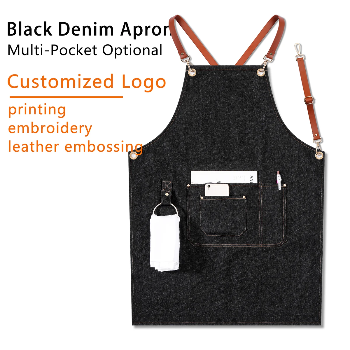 

Denim BBQ Cleaning Apron Cooking Apron Kitchen Bib Chef Florist Bartender Neutral Cowboy Antifouling Pinafore Delantal Waiter