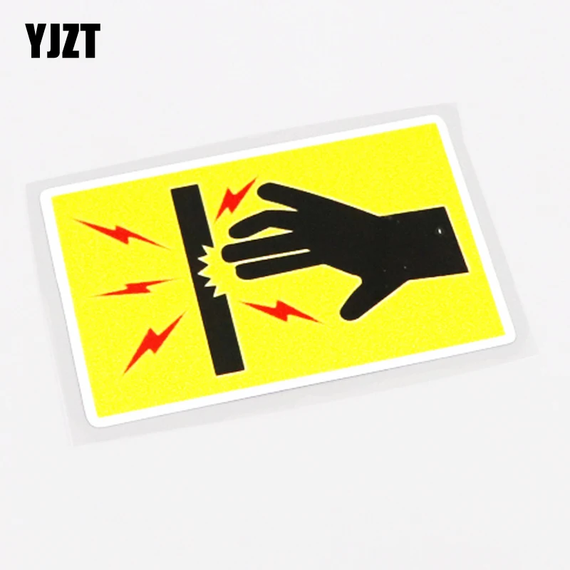 

YJZT 6CM*9.6CM Danger! Get An Electric Shock Decal Car-styling Car Sticker PVC Graphical 13-0684
