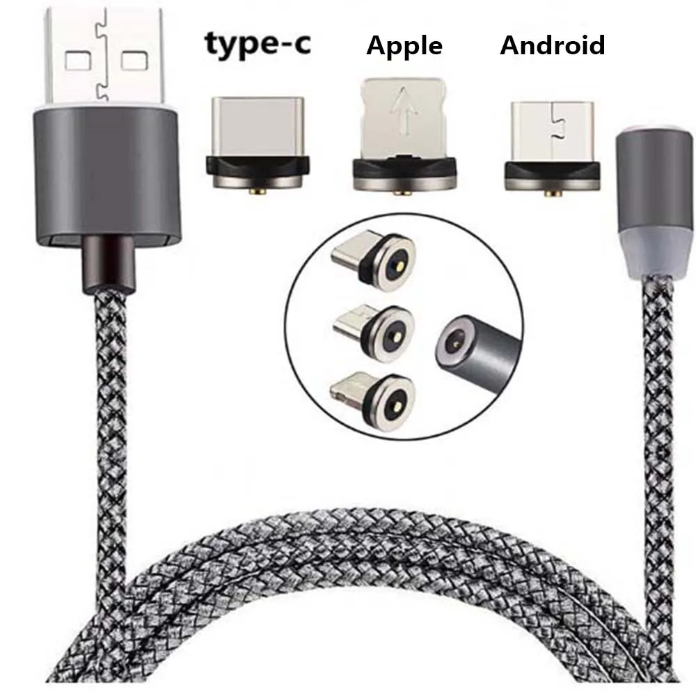 EHuuGie 2 м usb type c Магнитный кабель micro для зарядки hua-wei xiao-mi vivo samsung iphone 7/8/X/XR/XS |