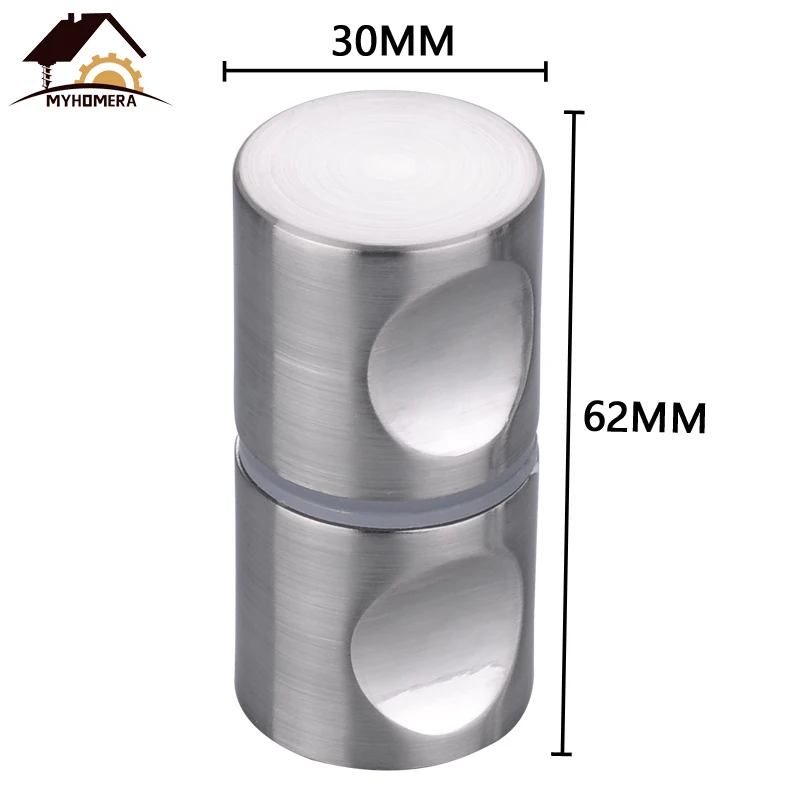 C-Brushed Myhomera дверная ручка стеклянная дверная ручка Съемник нажимной ручки для ванной Душевой Кабины Диаметр 1,2 ''Алюминий матовый/серебристый w/винт - Цвет: C-Brushed