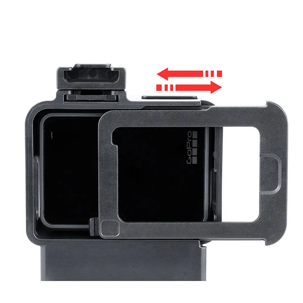 Защитный чехол Корпус для GoPro Hero 7/6/5 клетки рама Профилегибочная машина для видеосъемки Vlog чехол для обуви для микрофон светодиодный свет