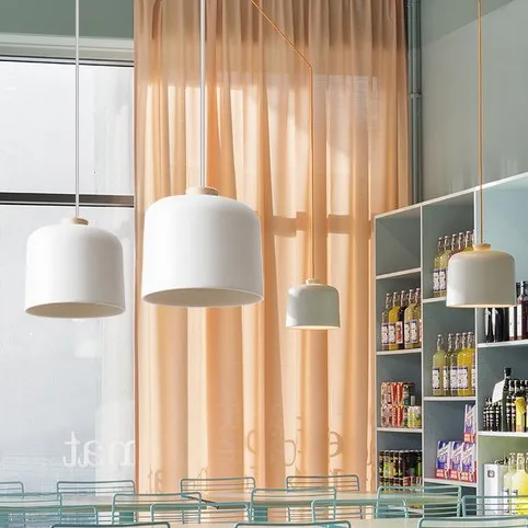 Скандинавская простота твердая древесина Белые Серые оранжевые алюминиевые