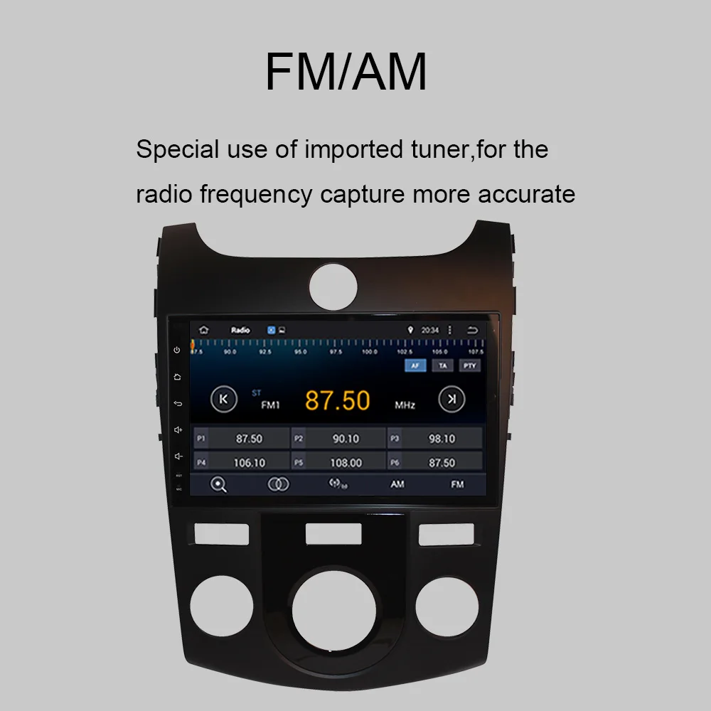 Android 9.0 Car GPS Multimedia Player For KIA CERATO/FORTE Manual Air-Conditioner version 2008-2012 Radio Stereo GPS Navigation