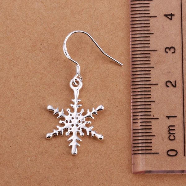 2018 new 925 sterling silver lucky cute nice smooth snow drop of hook earring for women girls fine fashion trendy jewelry | Украшения и