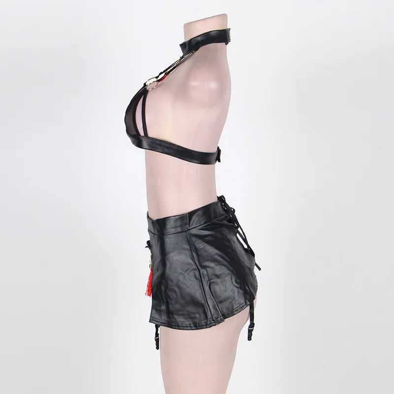 Новые Сексуальные женские комплекты нижнего белья элегантные виниловые