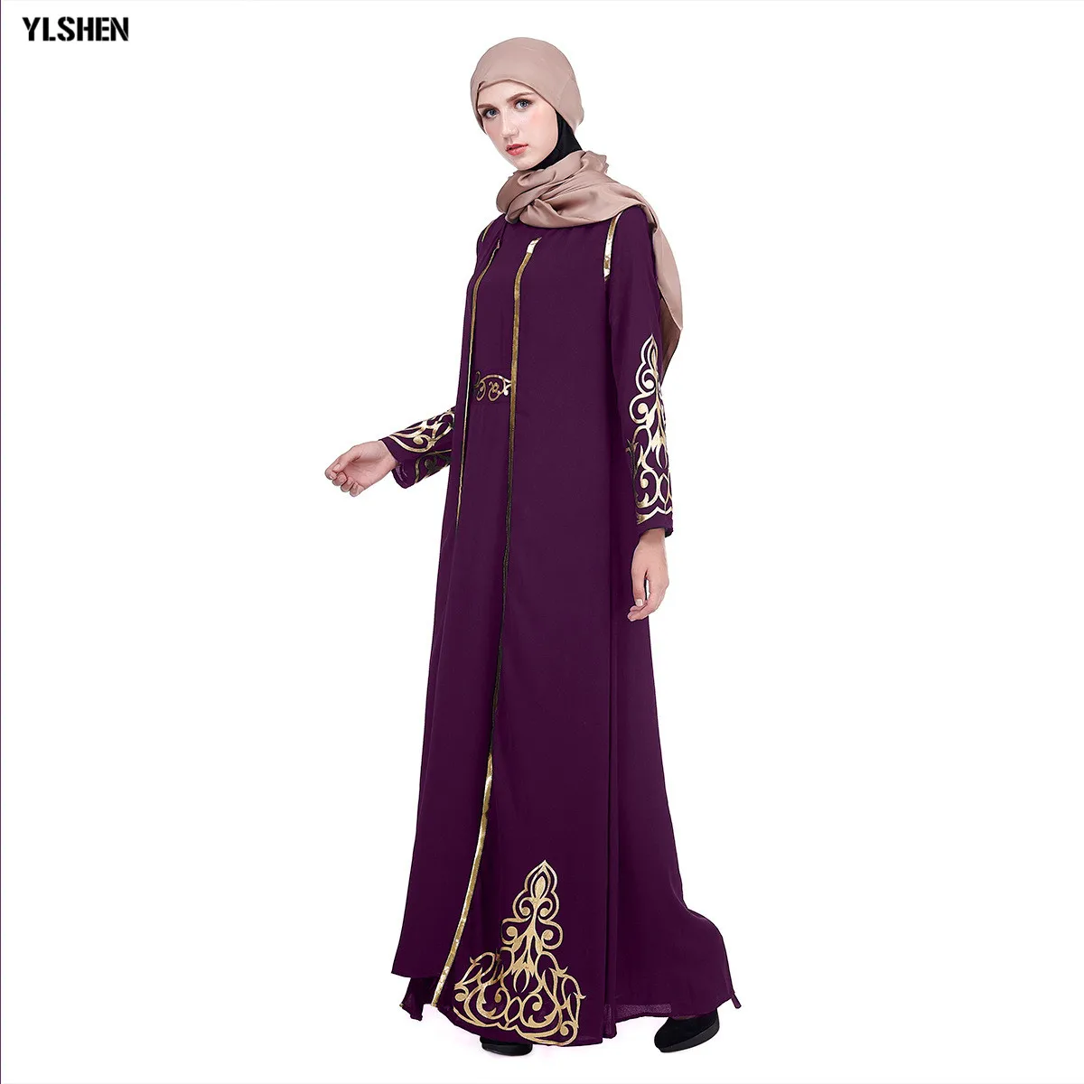 2019 Abaya Дубай мусульманское платье 2 шт. в комплекте женские макси платья
