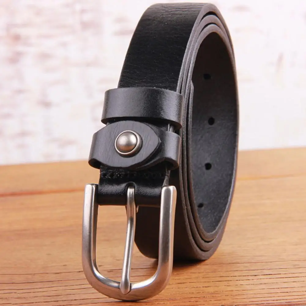 FAJARINA Top Quality 100% Pure Cow Skin Leather Belt Ladies Design Retro Pin Style Buckles Cowhide Belts for Woman Jeans FJ18004