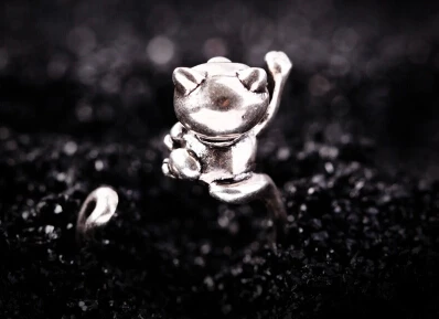 Wholesale Newest Fashion Retro Animal Jewelry Pet Lucky Cat Ring Couple Transport Finger Creative Birthday Gift-12Pcs /Lot | Украшения и