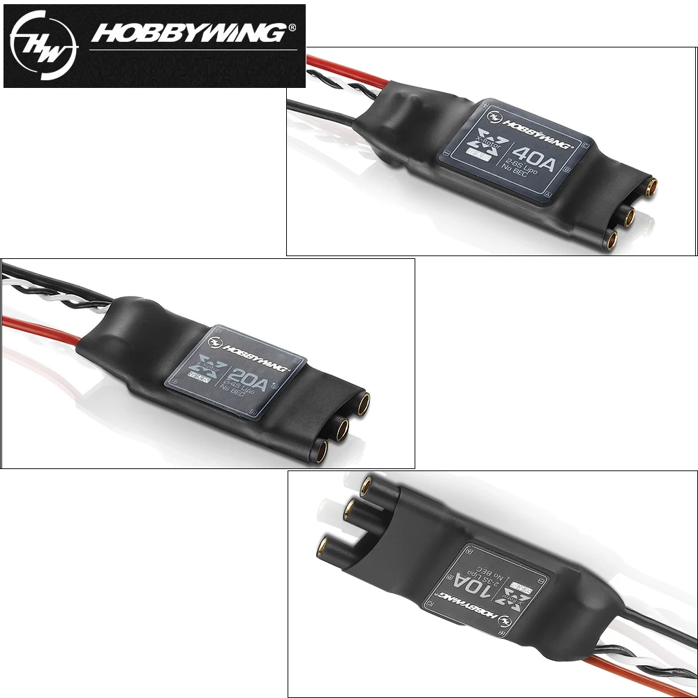 Hobbywing XRotor 10A/15A/20A/40A/50A/60A бесщеточный ESC 2-6S Lipo No BEC Высокая частота обновления для
