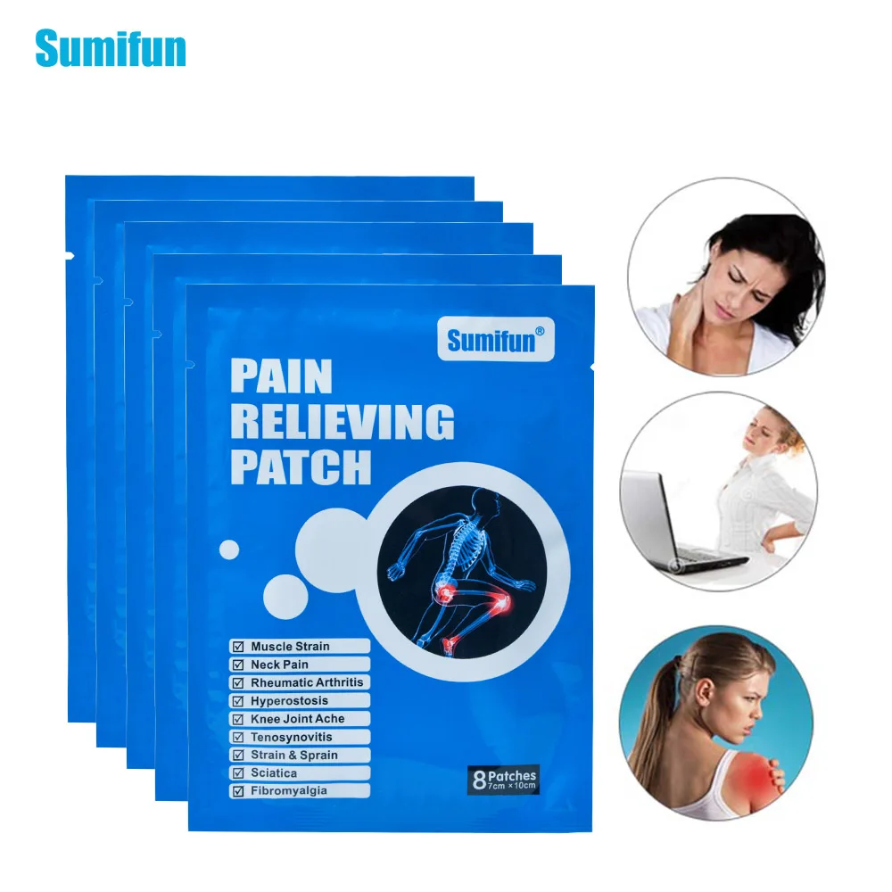 

8Pcs Sumifun Arthritis Joint Pain Relief Patch Back Muscle Knee Neck Shoulder Analgesic Sticker Medical Plaster Health Care