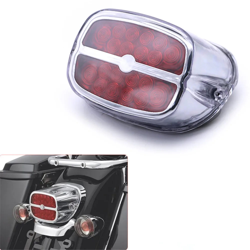 Светодиодный задний стоп сигнал с красными линзами для мотоцикла фонарь Harley