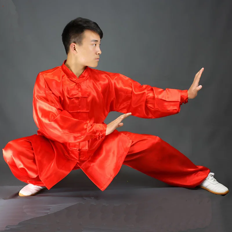 USHINE HX11 White Blue Yellow Tai Chi Performance Clothing Long Sleeve KungFu Uniform Wushu TaiChi Uniform Clothes Man Woman