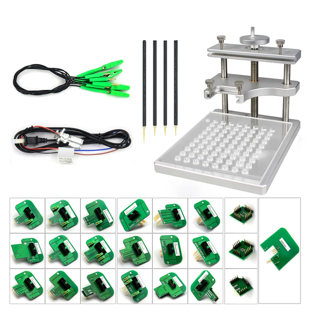 

2020 Stainless Steel LED BDM Frame With Full 22 Adapters ECU Programmer Metal BDM Frame With Probe 22 BDM Adapters