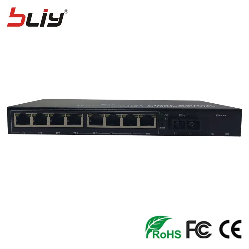 Bliy 1000 м 1G8E 20 км двойной волоконный одномодовый 8 rj45 порт волоконно оптический
