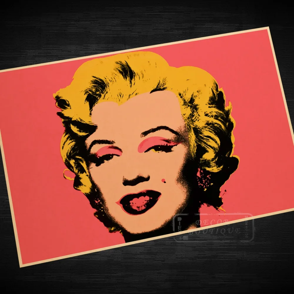 Marilyn Monroe beauty Pop Art Andy Warhol Винтажный Классический ретро холст картина рамка постер
