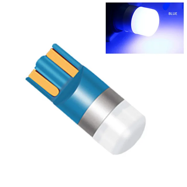 blue 2 шт T10 W5W светодиодный Габаритные фонари для автомобиля лампа для чтения 3030 SMD авто интерьер автомобиля Купол двери аксессуары для ламп чистый белый 6000K - Испускаемый цвет: blue