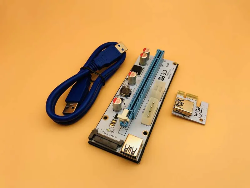 Адаптер PCI E для майнинга Antminer 10 шт. 3 в 1 008s 4pin Molex 6pin SATA 60 см PCIE 1x 16x Express|Платы