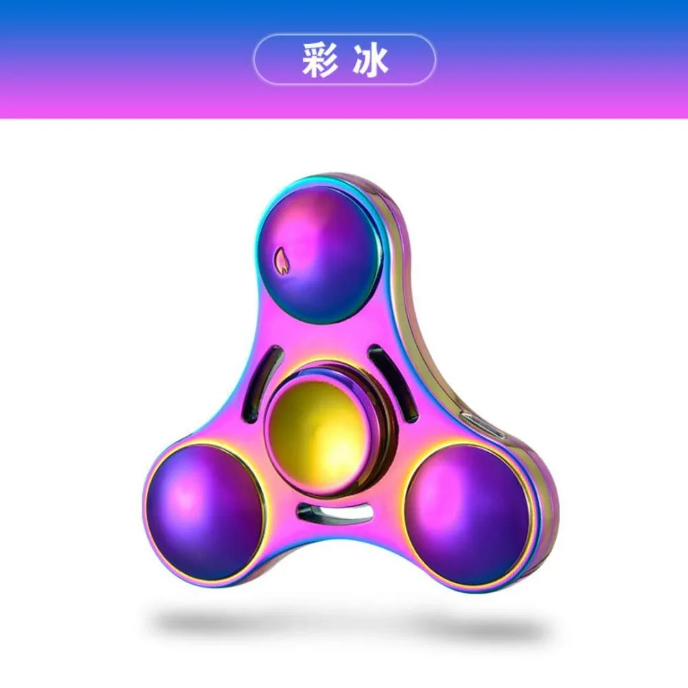 USB Зажигалка три листа fingertip зажигалка с гироскопом Металл ветрозащитный