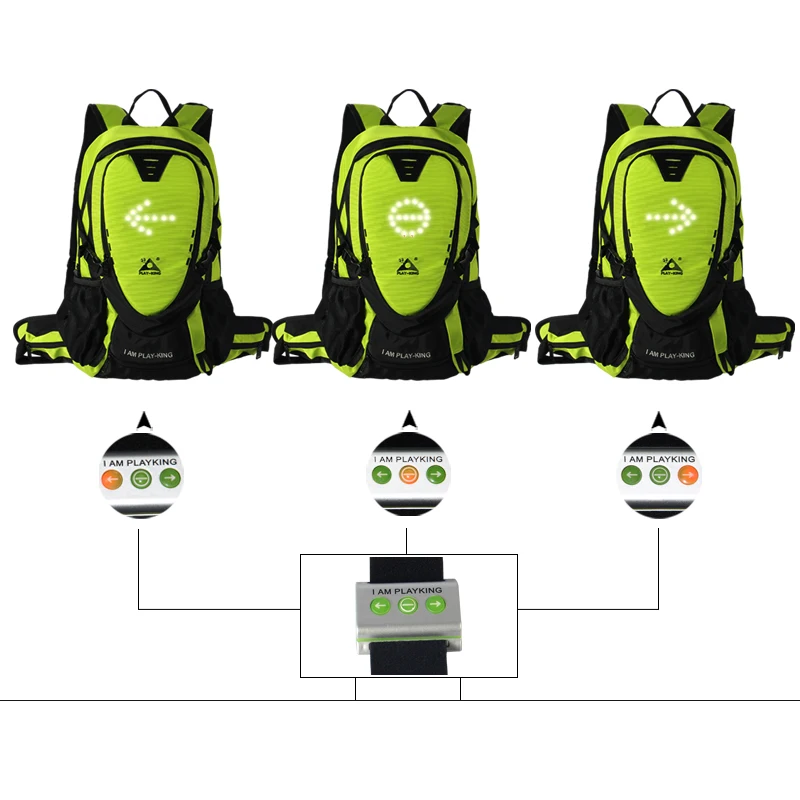 Светодиодный Рюкзак Для Езды На Велосипеде PLAYKING со светоотражающим сигнальным