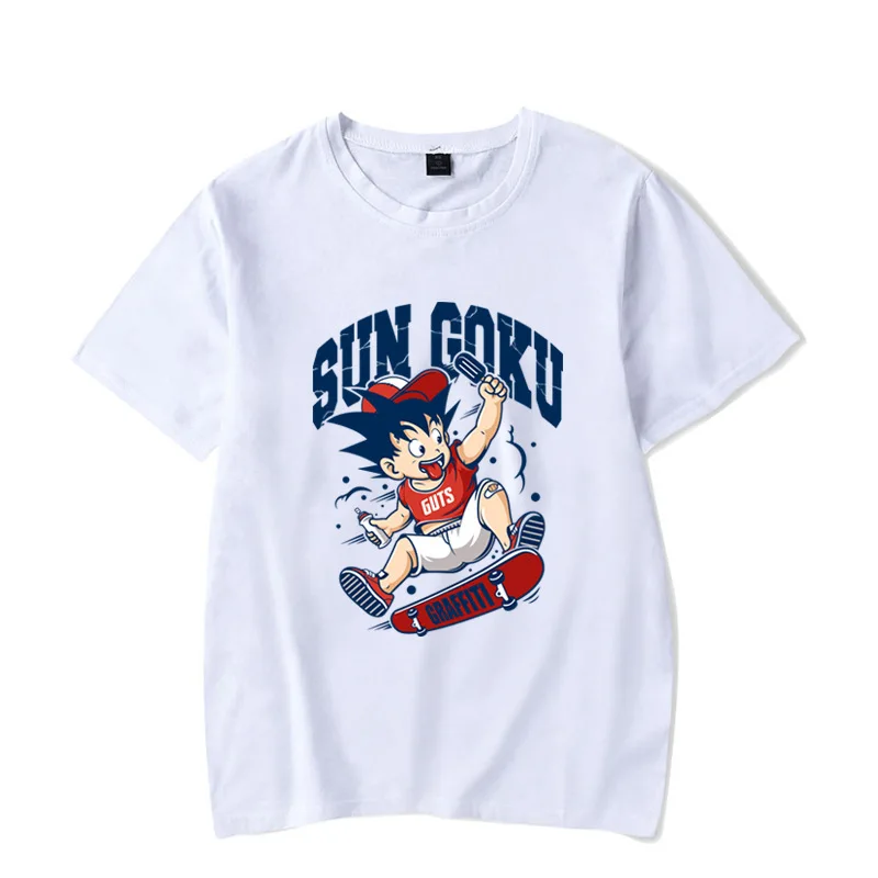 QZHIHE мультфильм Dragon Ball футболка Сунь Укун короткий рукав парная Футболка Harajuku