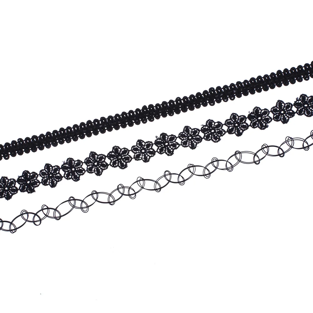 3 шт./компл. женское ожерелье с очаровательным узором Кружевное колье модная