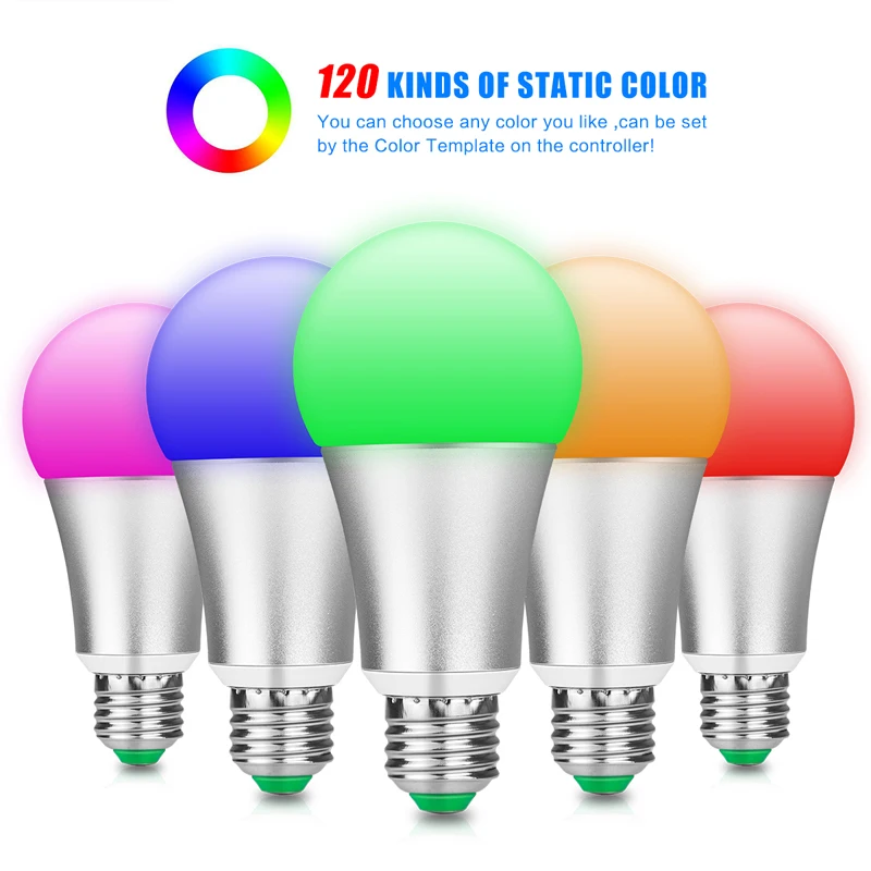 LemonBest 10 Вт RGB W E27 светодиодная лампа для сцены 220 В светодиодные лампы с