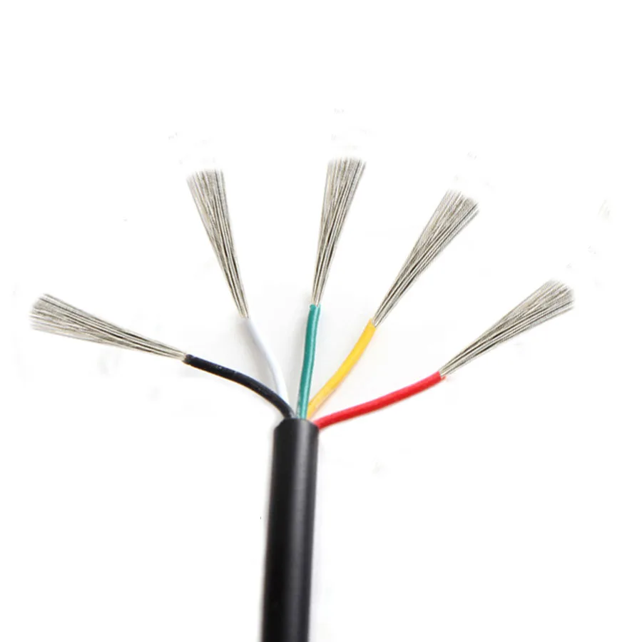 EClyxun 10 метров UL2464 2C/3C/4C/5C 22AWG многожильный медный провод из луженой меди кабель с