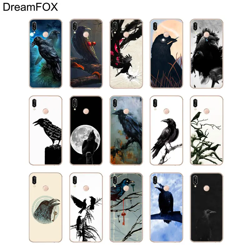 DREAMFOX M435 Crow Soft TPU Silicone Case Cover For Huawei Honor 6A 6C 7X 9 10 P20 P30 Lite Pro P Smart 2019 |