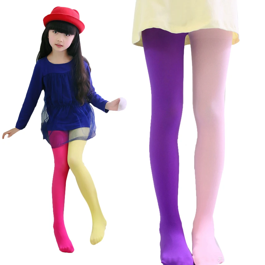 

Girls Tights New Style Patchwork Color Cotton Stockings Cute Soft Candy Color Kids Tights For Girls Autumn Children Clothing