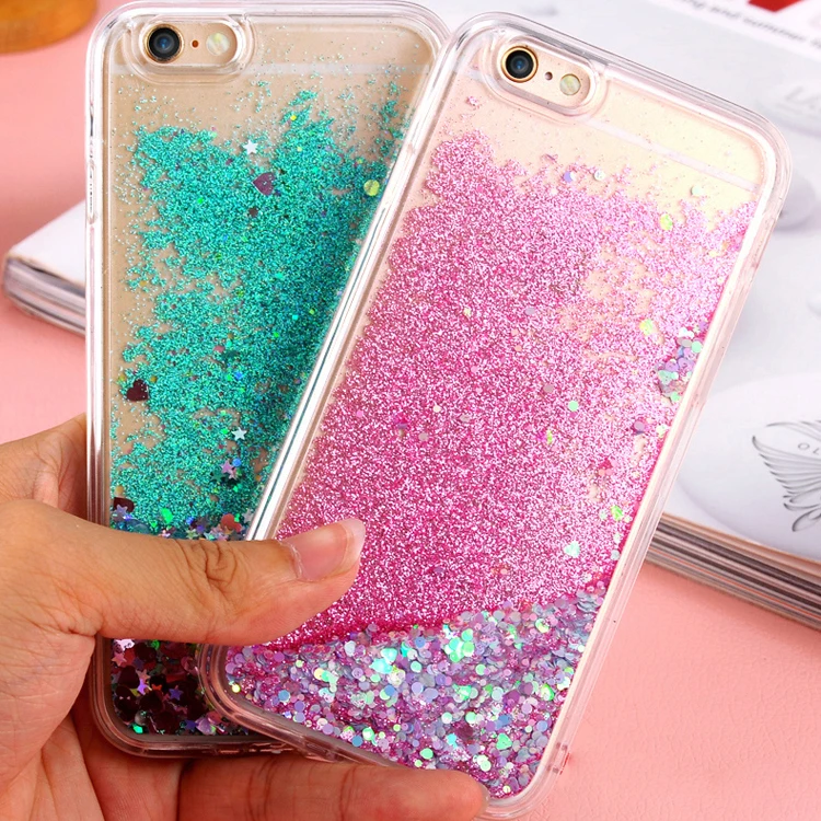 Чехол для телефона с сердечками звездами и блестками iPhone 5 5S SE 6 6S 7 Plus X мягкая