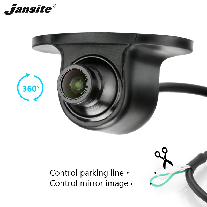 Jansite, камера заднего вида для слепых зон, регулируемая на 360 градусов, положительное/Зеркальное изображение с/без парковочной линии, слепые зоны