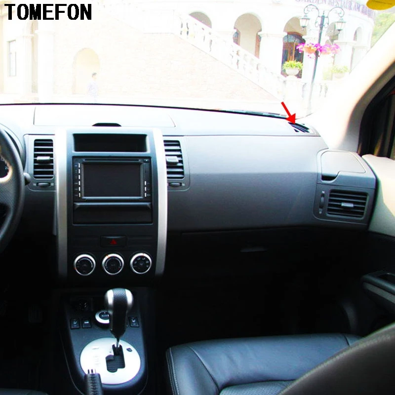 TOMEFON 3 шт. для Nissan X-Trail T31 2008 до 2013 ABS хромированная противотуманная фара управление переключатель крышка приборной панели кондиционер вентиляционное отверстие